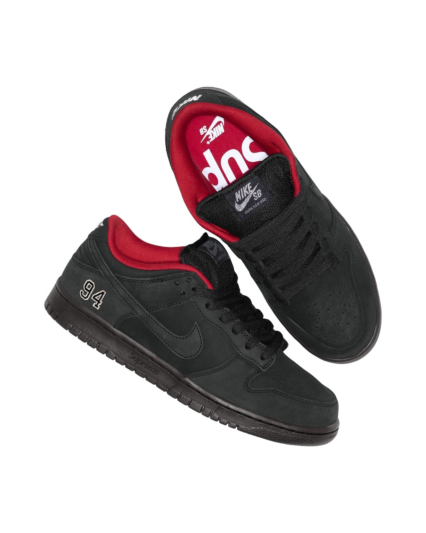 Supreme®/Nike SB Dunk Low Black view 3